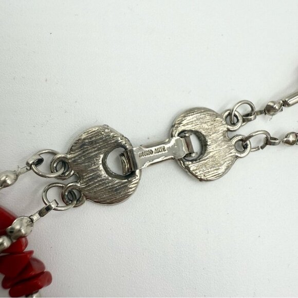 Signo Arte Chipped Red Turquoise Double strands Necklace - Picture 6 of 7